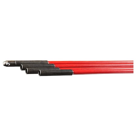 Dottie L.H. Dottie 3/16'' x 12' Red Rod w/ Eye & Hook QS3612X4
